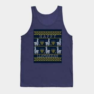 Happy Llamakkah Hannukah funny Tank Top